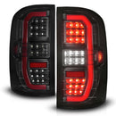 ANZO 14-18 GMC Sierra 1500 Full LED Taillights Black Housing Smoke Lens (w/C Light Bars)-1