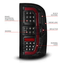 ANZO 14-18 GMC Sierra 1500 Full LED Taillights Black Housing Smoke Lens (w/C Light Bars)-2