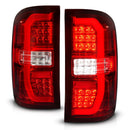 ANZO 14-18 GMC Sierra 1500 LED Taillights Red/Clear-1