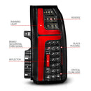 ANZO 15-20 Chevrolet Tahoe Sequential LED Tube Taillights Black-2