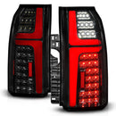 ANZO 15-20 Chevrolet Tahoe Sequential LED Tube Taillights Black-1