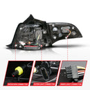 TESLA MODEL 3 17-23/ MODEL Y 20-24 LED TAILLIGHTS BLACK HOUSING SMOKE LENS (W/SEQUENTIAL)(4PCS)-2