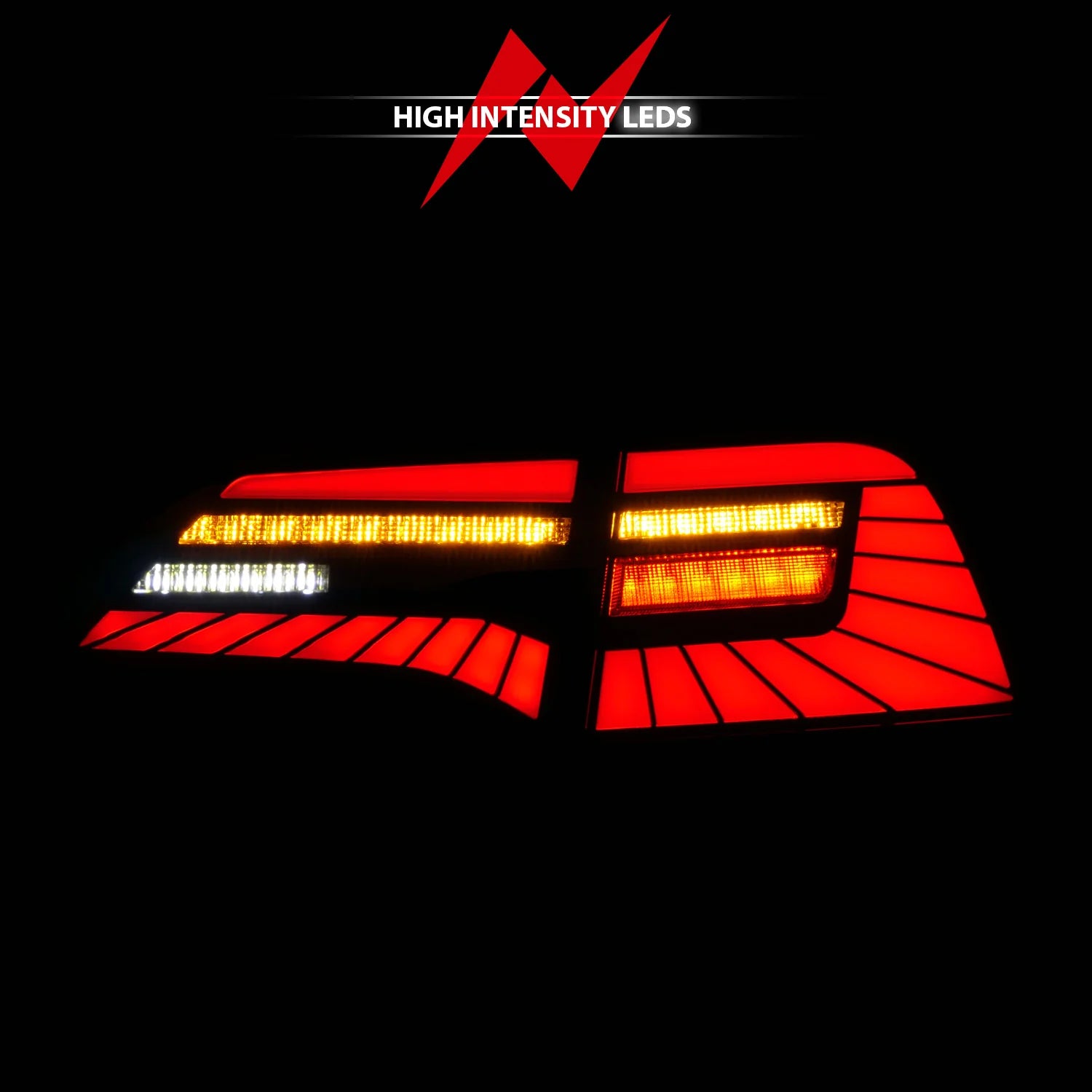 TESLA MODEL 3 17-23/ MODEL Y 20-24 LED TAILLIGHTS BLACK HOUSING SMOKE LENS (W/SEQUENTIAL)(4PCS)