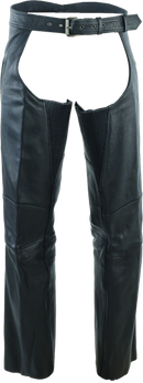 Kuryakyn Leather By River Road Longhaul Leather Chaps Black - Large-1
