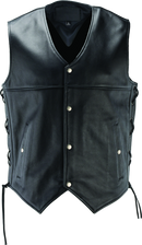Kuryakyn Leather By River Road Old Skool Leather Vest Black - XL-1
