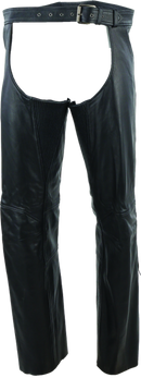 Kuryakyn Leather By River Road Plains Leather Chaps Black - Small-1