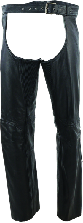 Kuryakyn Leather By River Road Plains Leather Chaps Black - 2XL