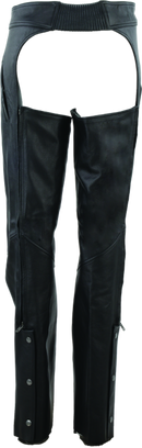 Kuryakyn Leather By River Road Plains Leather Chaps Black Womens - 3XL-1