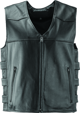 Kuryakyn Leather By River Road Plains Leather Vest Black - 2XL