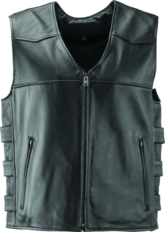 Kuryakyn Leather By River Road Plains Leather Vest Black - Large