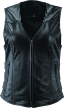 Kuryakyn Leather By River Road Plains Leather Vest Black Womens - XL-1