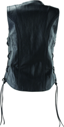 Kuryakyn Leather By River Road Sapphire Leather Vest Black Womens - 2XL-2