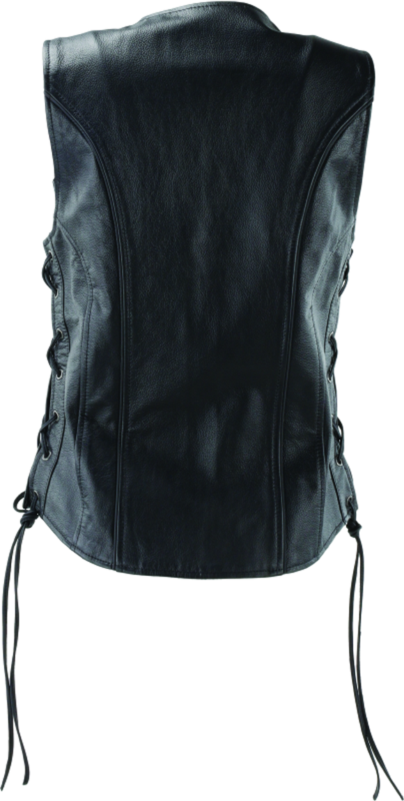 Kuryakyn Leather By River Road Sapphire Leather Vest Black Womens - 2XL