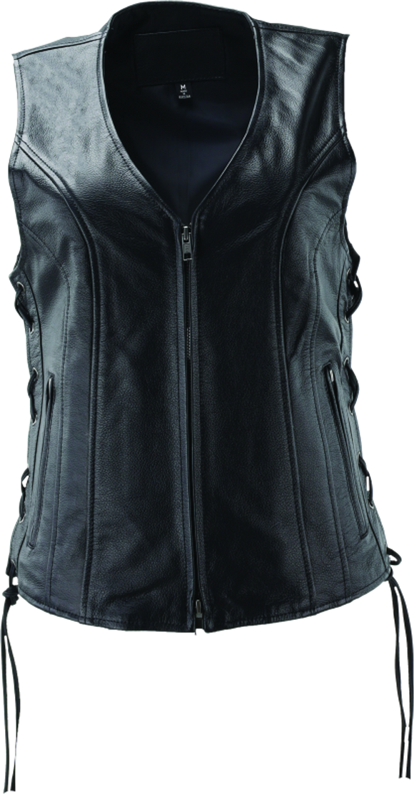 Kuryakyn Leather By River Road Sapphire Leather Vest Black Womens - 2XL