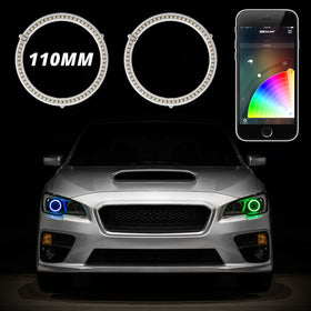 XK Glow 2x110mm - RGB Switchback Halo Million Color XKCHROME Smartphone App Controlled Kit