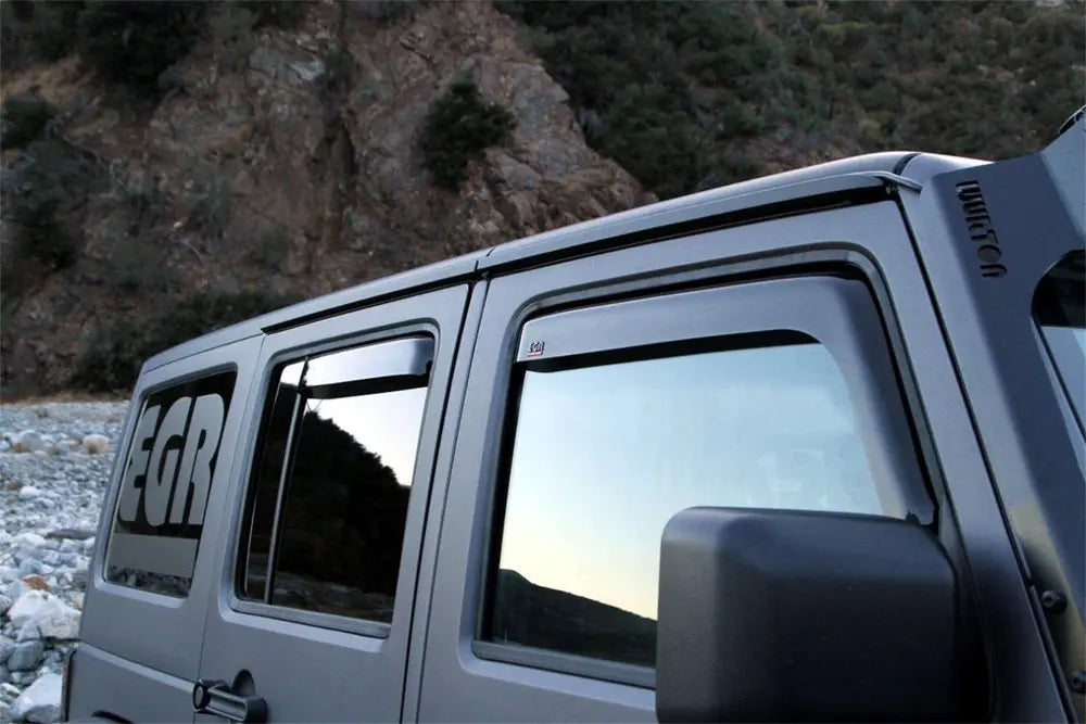 EGR 07+ Jeep Wrangler JK In-Channel Window Visors - Set of 4 - 0