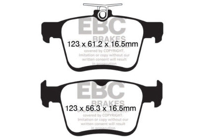 EBC S4 Kits Redstuff Pads & USR Rotors (Rear) | S4KR1423 - 0