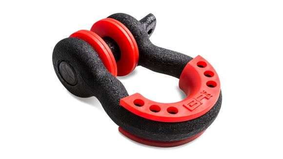 Body Armor 4x4 3/4in Black D-Ring with Red Isolators Single