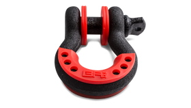 Body Armor 4x4 3/4in Black D-Ring with Red Isolators Single - 0