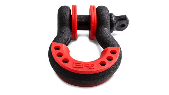 Body Armor 4x4 3/4in Black D-Ring with Red Isolators Single