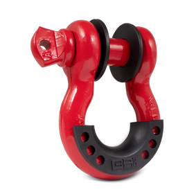 Body Armor 4x4 3/4in Red D-Ring with Black Isolators Single - 0