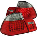 ANZO 1999-2001 BMW 3 Series E46 LED Taillights Red/Clear 4pc-1