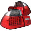 ANZO 2002-2005 BMW 3 Series E46 LED Taillights Red/Clear-1