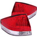 ANZO 2008-2011 Ford Focus LED Taillights Red/Clear-1