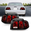 ANZO 1994-1998 Ford Mustang Taillight Dark Red Lens (OE Style)-1