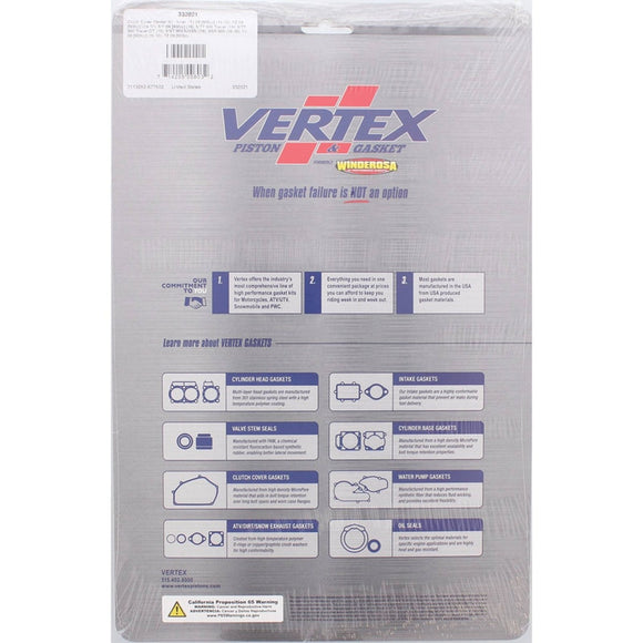 Vertex Gaskets 15-16 Yamaha FJ09 Inner Clutch - Side Cover Gasket Kit