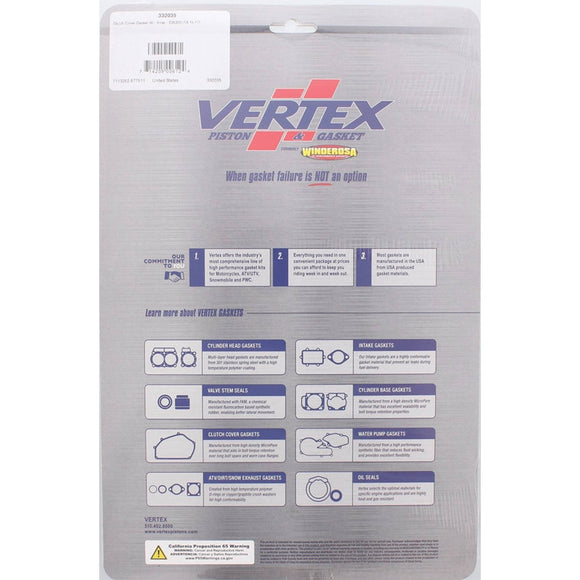 Vertex Gaskets 14-15 Suzuki GW250 Inner Clutch - Side Cover Gasket Kit