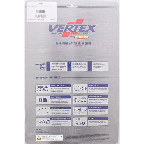 Vertex Gaskets 09-12 Suzuki TU250 Inner Clutch - Side Cover Gasket Kit