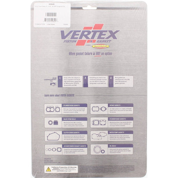 Vertex Gaskets 87-03 Kawasaki ZG1200 Voyager Inner Clutch - Side Cover Gasket Kit
