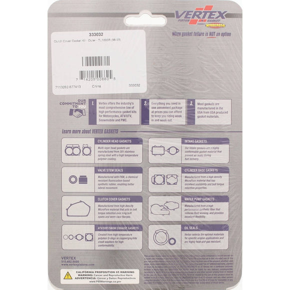 Vertex Gaskets 98-03 Suzuki TL1000R Outer Clutch Gasket Kit