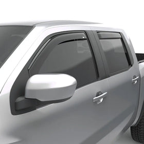 EGR 2022+ Nissan Frontier In Channel Window Visors Front/Rear Set - Dark Smoke Crew Cab - 0