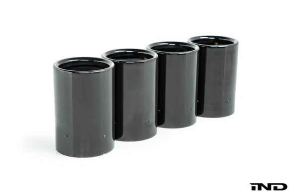 BMW M Performance F87 M2 Black Chrome Exhaust Tip Set - Straight Cut