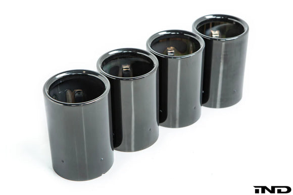 BMW M Performance F87 M2 Black Chrome Exhaust Tip Set - Straight Cut