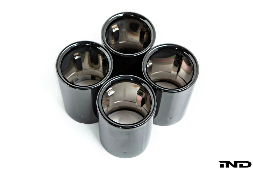 BMW M Performance F87 M2 Black Chrome Exhaust Tip Set - Straight Cut