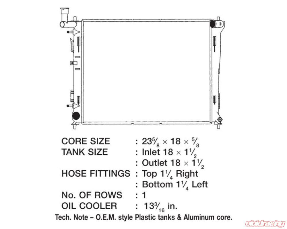 CSF 07-12 Hyundai Elantra 2.0L OEM Plastic Radiator