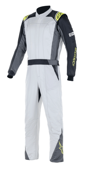 ALPINESTARS ATOM SUIT BOOT CUT SFI - SILVER ANTHRACITE YELLOW FLUO - 48 (3352822-1950-48)