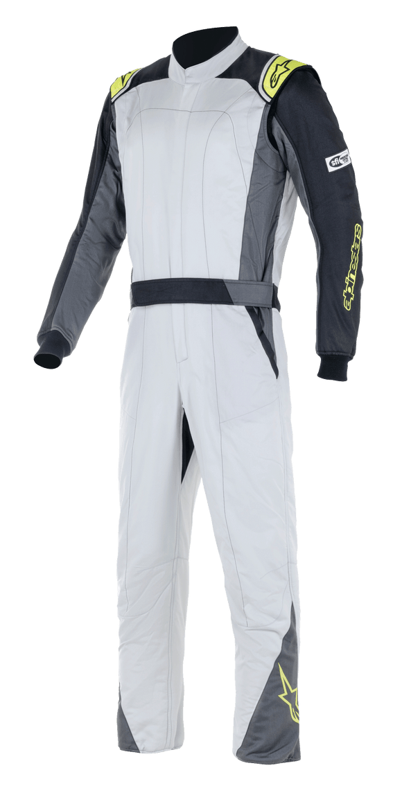 ALPINESTARS ATOM SUIT BOOT CUT SFI - SILVER ANTHRACITE YELLOW FLUO - 48 (3352822-1950-48)