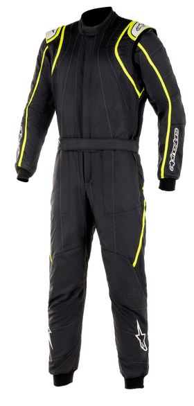 ALPINESTARS GP RACE V2 SUIT FIA - BLACK YELLOW FLUO - 46 (3355020-155-46)