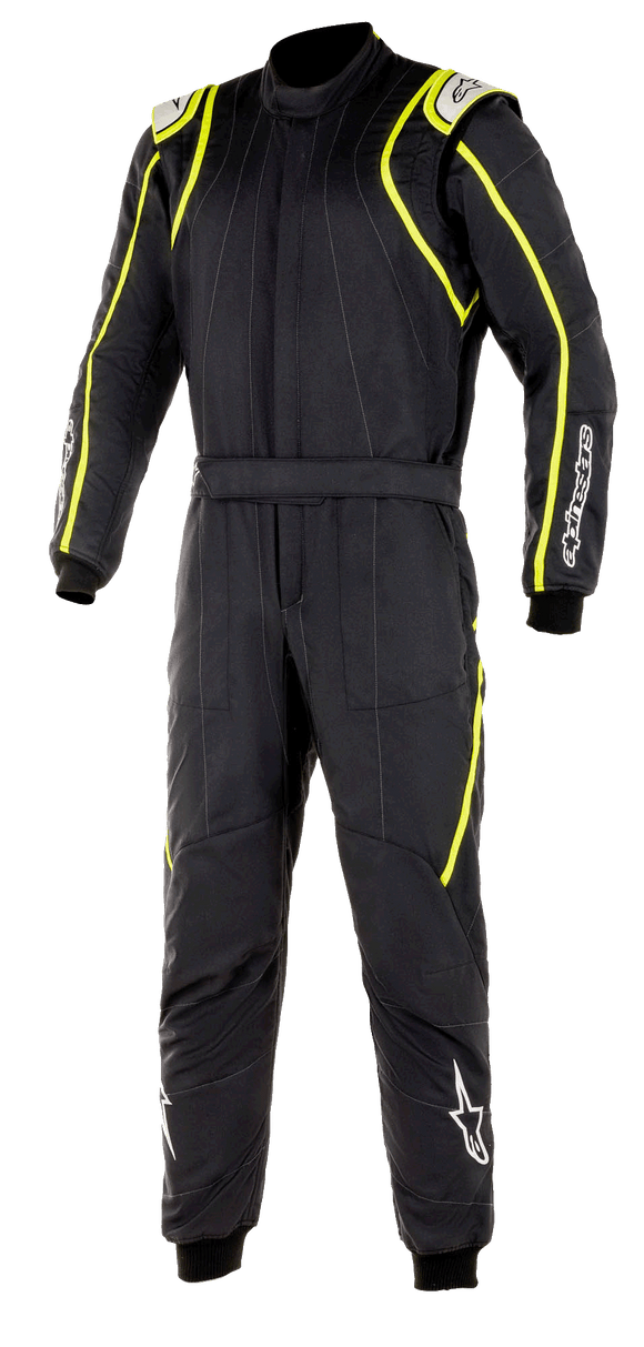 ALPINESTARS GP RACE V2 SUIT FIA - BLACK YELLOW FLUO - 46 (3355020-155-46)