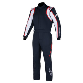 ALPINESTARS GP RACE V2 SUIT BOOT CUT FIA/SFI 3.4 - BLACK WHITE RED - 46 (3355121-123-46)
