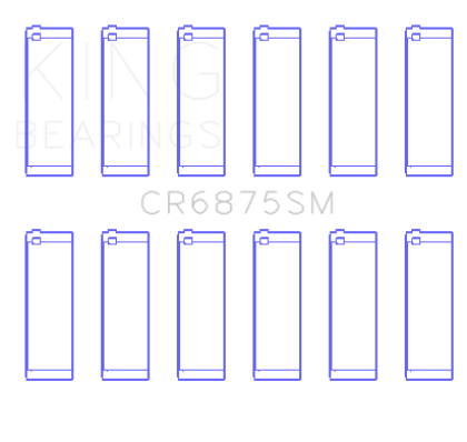 King BMW N52 B25/B30 & N53 B25/B30 3.0L Connecting Rod Bearing Set - Size STD - 0