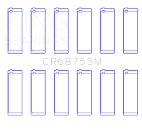 King Mercedes Benz OM 642 Sputter Replacement Connecting Rod Bearing - Size +0.25mm - 0