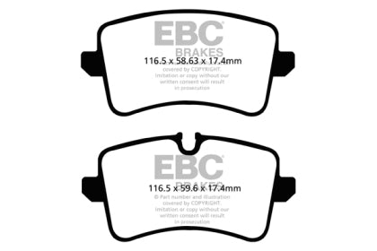 EBC 11 Audi A6 2.0 3.0 Turbo Yellowstuff Rear Brake Pads