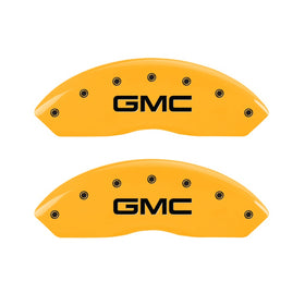 MGP 2 Caliper Covers Engraved Front GMC Yellow Finish Black Characters 1997 GMC Yukon