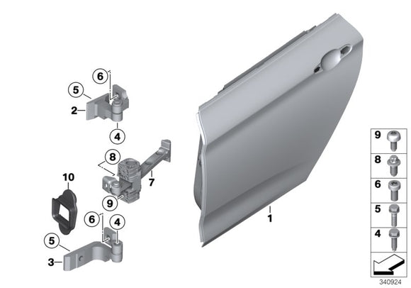 BMW Door Check Strap - Genuine BMW 51227446740