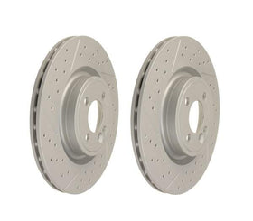 Front W/JCW Kit | OE Size Drilled | Slotted Rotors - (316x22mm)